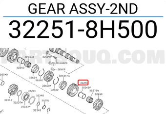 Nissan 322518H500 GEAR ASSY-2ND