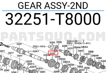 Nissan 32251T8000 GEAR ASSY-2ND