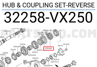 Nissan 32258VX250 HUB & COUPLING SET-REVERSE