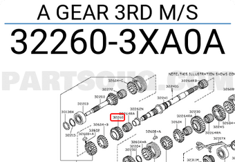 Nissan 322603XA0A A GEAR 3RD M/S