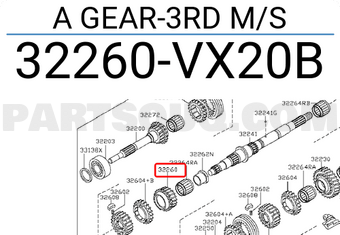 Nissan 32260VX20B A GEAR-3RD M/S