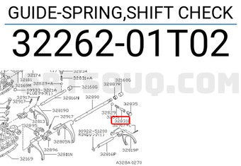 Nissan 3226201T02 GUIDE-SPRING,SHIFT CHECK