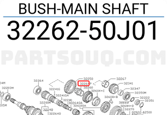 Nissan 3226250J01 BUSH-MAIN SHAFT