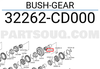 Nissan 32262CD000 BUSH-GEAR