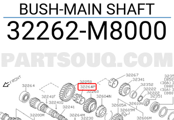 Nissan 32262M8000 BUSH-MAIN SHAFT