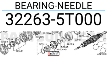 Nissan 322635T000 BEARING-NEEDLE