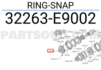Nissan 32263E9002 RING-SNAP