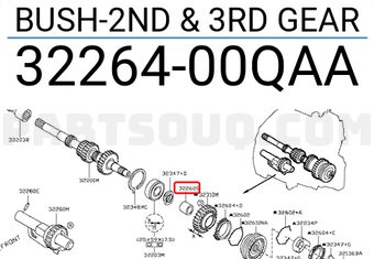 Nissan 3226400QAA BUSH-2ND & 3RD GEAR