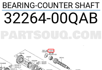 Nissan 3226400QAB BEARING-COUNTER SHAFT