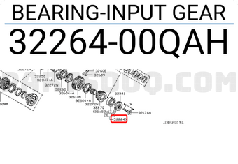 Nissan 3226400QAH BEARING-INPUT GEAR