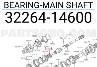 Nissan 3226414600 BEARING-MAIN SHAFT
