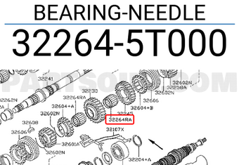 Nissan 322645T000 BEARING-NEEDLE