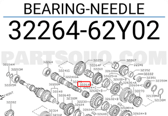 Nissan 3226462Y02 BEARING-NEEDLE
