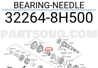 Nissan 322648H500 BEARING-NEEDLE