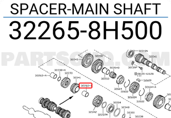 Nissan 322658H500 SPACER-MAIN SHAFT
