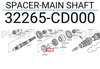 Nissan 32265CD000 SPACER-MAIN SHAFT
