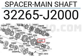 Nissan 32265J2000 SPACER-MAIN SHAFT