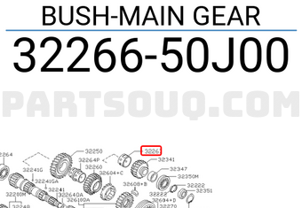 Nissan 3226650J00 BUSH-MAIN GEAR