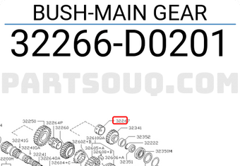 Nissan 32266D0201 BUSH-MAIN GEAR