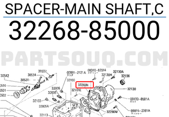 Nissan 3226885000 SPACER-MAIN SHAFT,C
