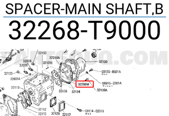 Nissan 32268T9000 SPACER-MAIN SHAFT,B