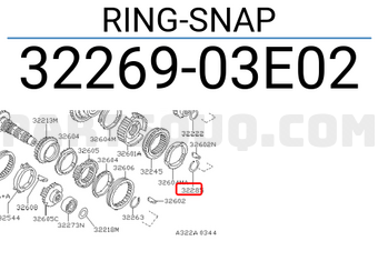 Nissan 3226903E02 RING-SNAP