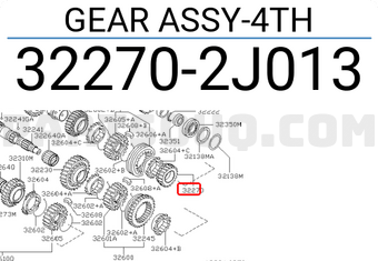 Nissan 322702J013 GEAR ASSY-4TH