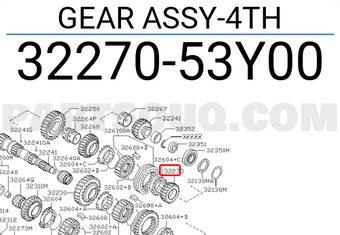 Nissan 3227053Y00 GEAR ASSY-4TH