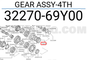Nissan 3227069Y00 GEAR ASSY-4TH