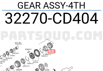 Nissan 32270CD404 GEAR ASSY-4TH