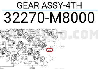 Nissan 32270M8000 GEAR ASSY-4TH