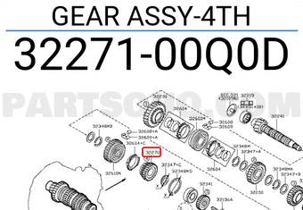 Nissan 3227100Q0D GEAR ASSY-4TH
