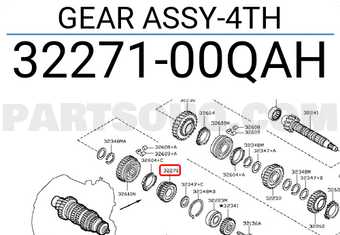 Nissan 3227100QAH GEAR ASSY-4TH