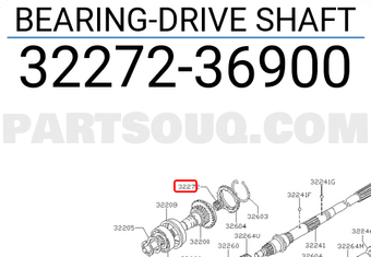Nissan 3227236900 BEARING-DRIVE SHAFT