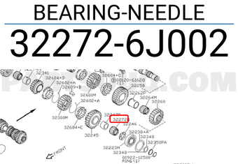 Nissan 322726J002 BEARING-NEEDLE