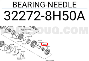 Nissan 322728H50A BEARING-NEEDLE