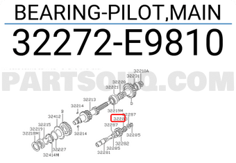 Nissan 32272E9810 BEARING-PILOT,MAIN