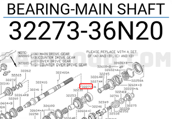 Nissan 3227336N20 BEARING-MAIN SHAFT
