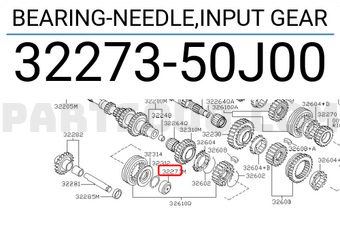 Nissan 3227350J00 BEARING-NEEDLE,INPUT GEAR