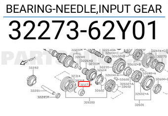 Nissan 3227362Y01 BEARING-NEEDLE,INPUT GEAR