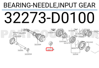 Nissan 32273D0100 BEARING-NEEDLE,INPUT GEAR