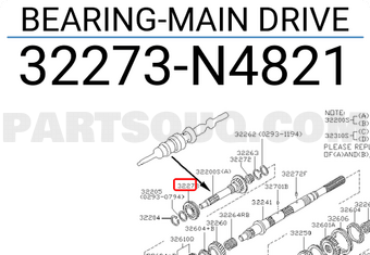 Nissan 32273N4821 BEARING-MAIN DRIVE