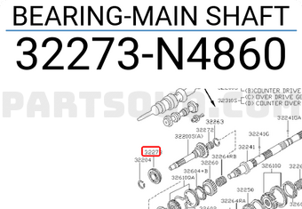 Nissan 32273N4860 BEARING-MAIN SHAFT