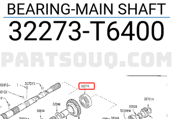 Nissan 32273T6400 BEARING-MAIN SHAFT