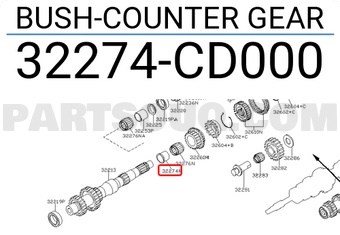 Nissan 32274CD000 BUSH-COUNTER GEAR