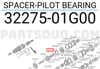 Nissan 3227501G00 SPACER-PILOT BEARING