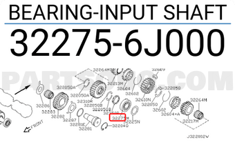 Nissan 322756J000 BEARING-INPUT SHAFT