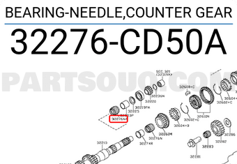 Nissan 32276CD50A BEARING-NEEDLE,COUNTER GEAR