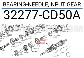 Nissan 32277CD50A BEARING-NEEDLE,INPUT GEAR