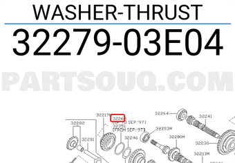 Nissan 3227903E04 WASHER-THRUST